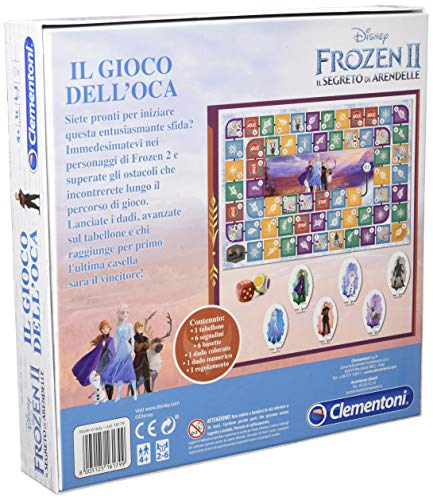 Clementoni - Frozen 2-Juego de la oca Disney Mesa, Multicolor, 16179