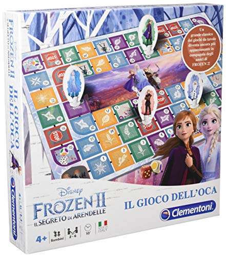 Clementoni - Frozen 2-Juego de la oca Disney Mesa, Multicolor, 16179