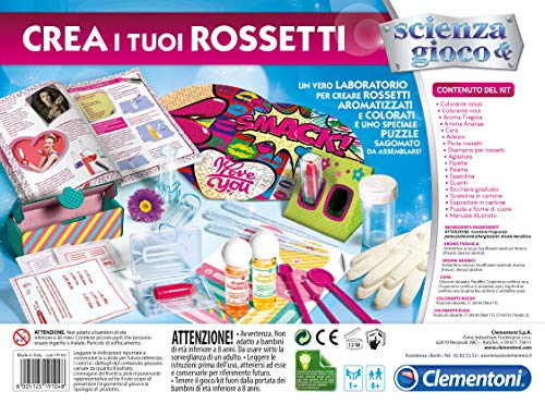 Clementoni i Tuoi Rossetti CREA Tus Propios pintalabios Ciencia y Juego, Multicolor, 19104, 3