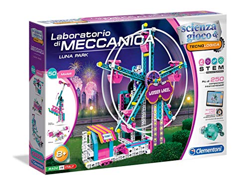 Clementoni- Laboratorio di Meccanica-Luna Park Set de Juego, Multicolor (19100)