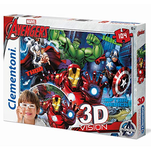 Clementoni- Marvel Avengers Pingüinos De Madagascar Puzzle 3D, 104 Piezas, Multicolor, Miscelanea (20606)