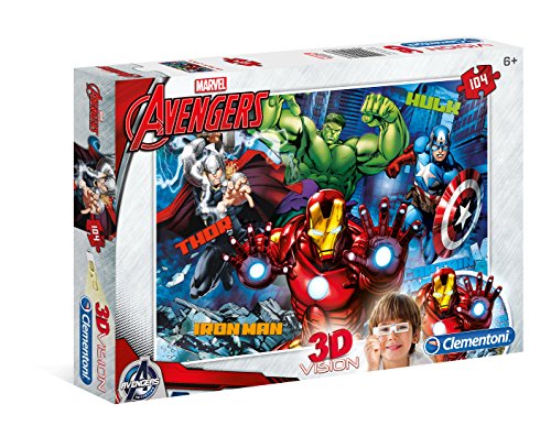 Clementoni- Marvel Avengers Pingüinos De Madagascar Puzzle 3D, 104 Piezas, Multicolor, Miscelanea (20606)