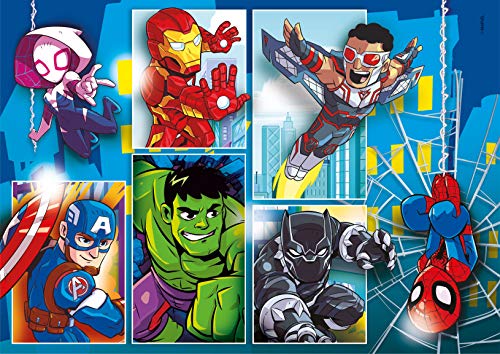 Clementoni- Marvel Super Hero Other Puzzles, 2x20 Piezas, Multicolor (24768)