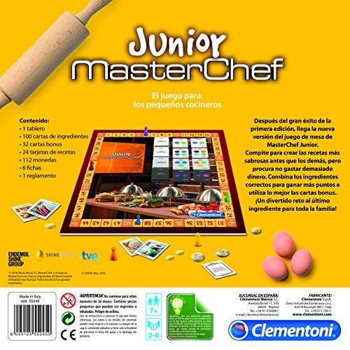 Clementoni- Masterchef Junior Master Chef Juego de Mesa, Multicolor (55245)