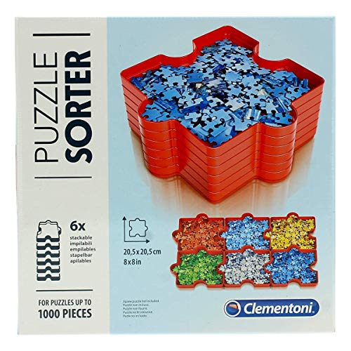 Clementoni- Pack 6 bandejas organizador Puzzle, Multicolor (37040) , color/modelo surtido