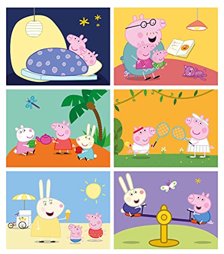 Clementoni Peppa Pig-Puzzle niños de 3 años-Cubos de 12 Piezas-Play For Future-Materiales 100% reciclados-Fabricado en Italia, Rompecabezas Infantiles, Dibujos Animados, Multicolor (45009)