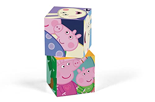 Clementoni Peppa Pig-Puzzle niños de 3 años-Cubos de 12 Piezas-Play For Future-Materiales 100% reciclados-Fabricado en Italia, Rompecabezas Infantiles, Dibujos Animados, Multicolor (45009)