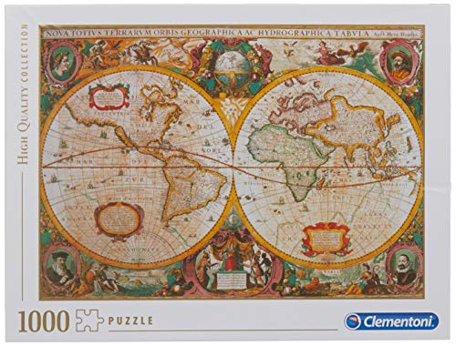 Clementoni Pingüinos De Madagascar Puzzle 1000 pzas Collection Mapa Antiguo, Color, 10+ (312290)