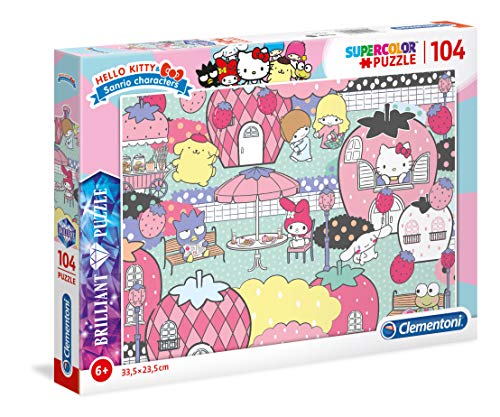 Clementoni- Puzzle 104 Piezas Efecto Diamante Hello Kitty (20172.3)