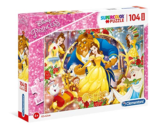 Clementoni- Puzzle 104 Piezas Maxi La Bella y la Bestia (23745.6)