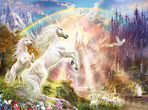 Clementoni- Puzzle 500 Piezas Puesta de Sol con Unicornio, Multicolor (35054.4)