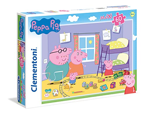 Clementoni - Puzzle Maxi Supercolor Peppa Pig 60 Pezzi