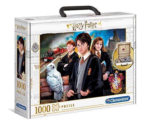 Clementoni- PZL 1000 IN VALIGETTA Harry Potter Puzzle Adulto, Multicolor (61882)