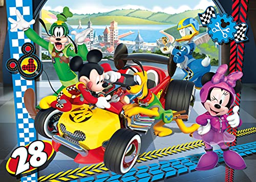 Clementoni Racers Puzzle 104 Piezas Mickey and The Roadster Racer, Color, Miscelanea (27984.5)