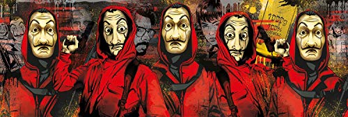 Clementoni-RD-RS062017 Money Heist Puzzle 1000 Piezas Panorama La Casa de Papel, Multicolor (39545)