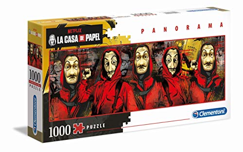 Clementoni-RD-RS062017 Money Heist Puzzle 1000 Piezas Panorama La Casa de Papel, Multicolor (39545)