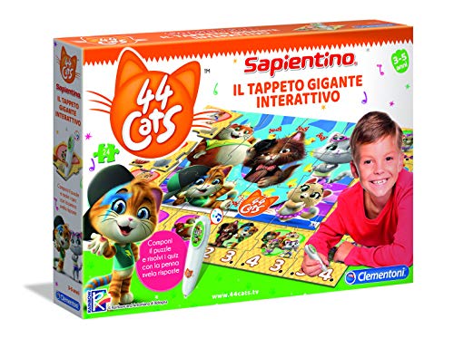 Clementoni- Sapientino 44 Gatos – Alfombra Gigante interactiva, 3 + años, Multicolor (16192)