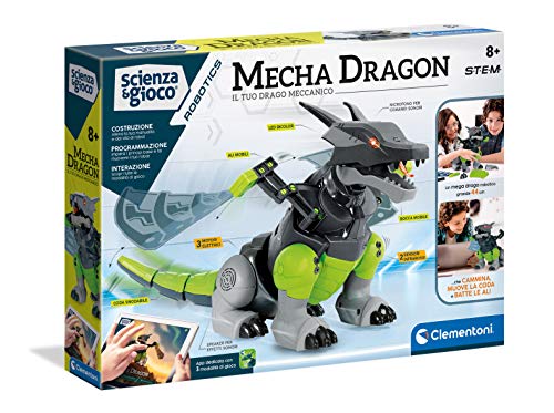 Clementoni - Science & Play-Mecha Dragon Robot Ciencia y Juegos Robotics Juegos Educativo e Interactivo, Multicolor, 19170