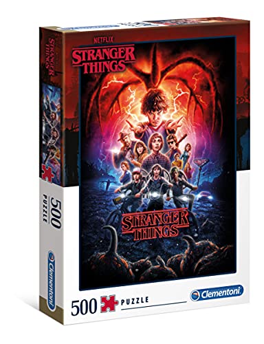 Clementoni Stranger Things – Fabricado en Italia – Rompecabezas para Adultos de 500 Piezas – Netflix (35087)