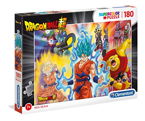 Clementoni- Supercolor Puzzle-Dragon Ball Super-180 Piezas, Multicolor (29761)