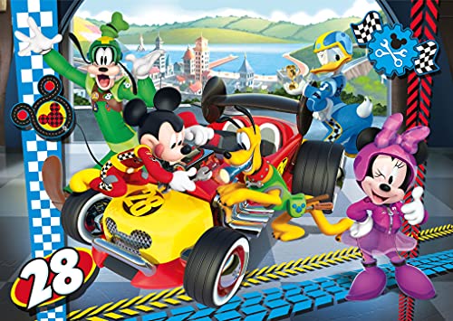 Clementoni Topolino Maxi Puzzle 24 Piezas Mickey and The Roadster Racers, Multicolor, (24481.2)