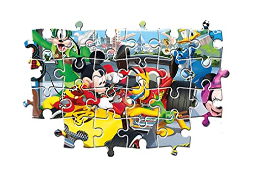 Clementoni Topolino Maxi Puzzle 24 Piezas Mickey and The Roadster Racers, Multicolor, (24481.2)