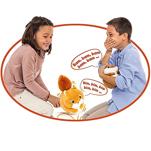 Club Petz Bim Bim La Ardilla - Peluche interactivo que salta, vibra y hace ruidos divertidos; Peluche y juguete ideal para niños y niñas a partir de 18 meses