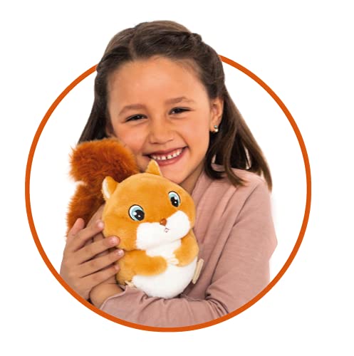 Club Petz Bim Bim La Ardilla - Peluche interactivo que salta, vibra y hace ruidos divertidos; Peluche y juguete ideal para niños y niñas a partir de 18 meses