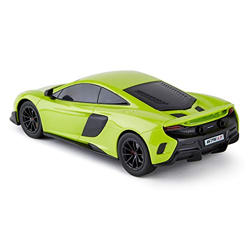 CMJ RC Cars ™ McLaren 675LT Coche de control remoto con licencia oficial Coche 1:18 Escala Luces de trabajo 2.4Ghz Verde