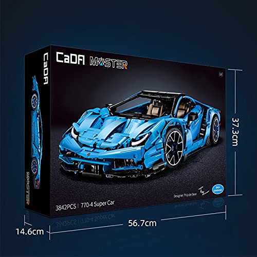 Coche deportivo de tecnología CADA C61041W para Lamborghini Centenario, juego de construcción de bloques de construcción de 3842 piezas,compatible con tecnología Lego A