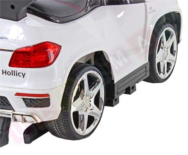 Coche para niños Correpasillo con función de Mecedora: Mercedes GL63 AMG SX1578 - Blanco