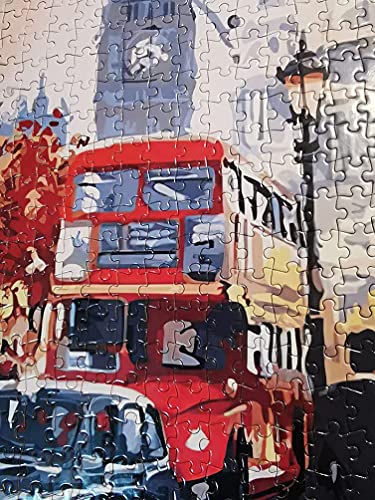 CofunKool Jigsaw Puzzles Londres Calle 1000 Piezas Puzzle para Adultos, 70 x 50 cm