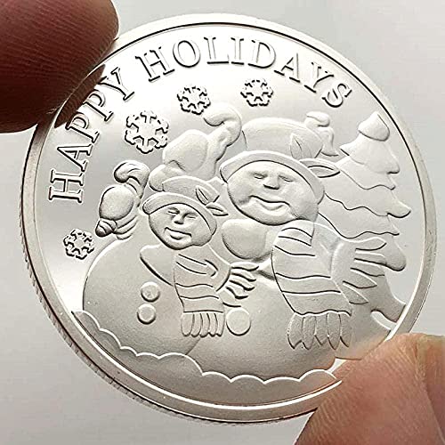 Colección de Monedas Moneda Conmemorativa Regalo de Papá Noel Chapado de muñeco de Nieve Colección Conmemorativa Moneda Moneda de Navidad Moneda Conmemorativa Un Regalo para Coin Coll