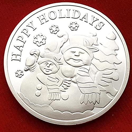 Colección de Monedas Moneda Conmemorativa Regalo de Papá Noel Chapado de muñeco de Nieve Colección Conmemorativa Moneda Moneda de Navidad Moneda Conmemorativa Un Regalo para Coin Coll