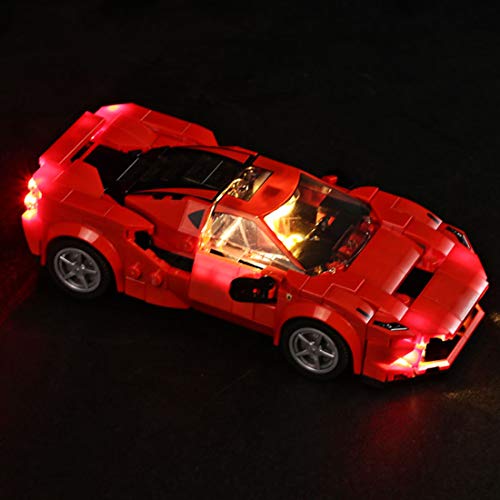 ColiCor Conjunto de Luces Lluminación para Lego 76895 Speed Champions Ferrari F8 Tributo , Kit de luz LED Compatible con Lego 76895