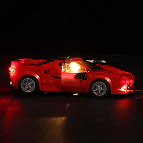 ColiCor Conjunto de Luces Lluminación para Lego 76895 Speed Champions Ferrari F8 Tributo , Kit de luz LED Compatible con Lego 76895