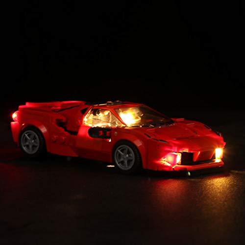 ColiCor Conjunto de Luces Lluminación para Lego 76895 Speed Champions Ferrari F8 Tributo , Kit de luz LED Compatible con Lego 76895