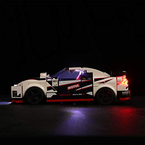 ColiCor Conjunto de Luces Lluminación para Lego 76896 Speed Champions - Nissan GT-R NISMO , Kit de luz LED Compatible con Lego 76896