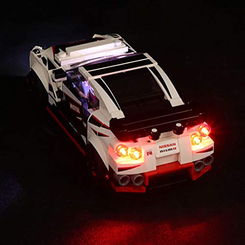 ColiCor Conjunto de Luces Lluminación para Lego 76896 Speed Champions - Nissan GT-R NISMO , Kit de luz LED Compatible con Lego 76896