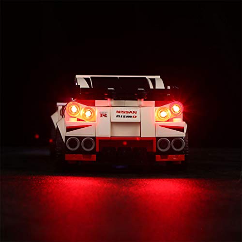 ColiCor Conjunto de Luces Lluminación para Lego 76896 Speed Champions - Nissan GT-R NISMO , Kit de luz LED Compatible con Lego 76896