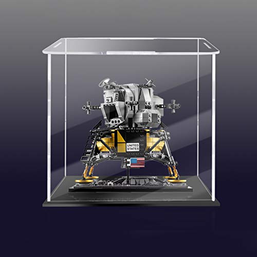 ColiCor Vitrina de Acrílica Display Case para Lego 10266 Creator NASA Apollo 11 Lunar Lander, Caja de Exhibición a Prueba de Polvo Compatible con Lego 10266