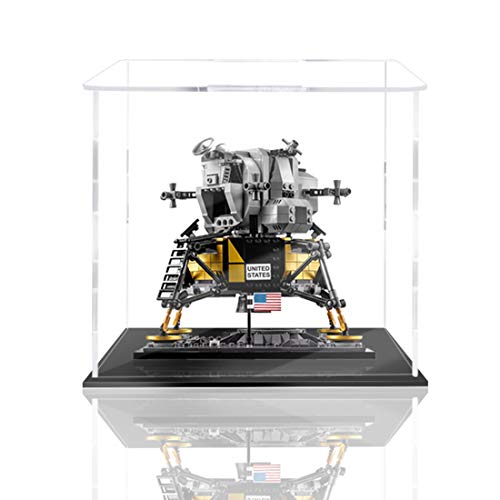 ColiCor Vitrina de Acrílica Display Case para Lego 10266 Creator NASA Apollo 11 Lunar Lander, Caja de Exhibición a Prueba de Polvo Compatible con Lego 10266