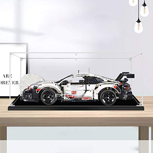 ColiCor Vitrina de Acrílica Display Case para Lego 42096 Technic Porsche 911 RSR, Caja de Exhibición de Protección a Prueba de Polvo Compatible con Lego 42096