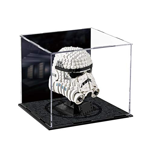 ColiCor Vitrina de Acrílica Display Case para Lego Star Wars Casco de Soldado de Asalto 75276, Caja de Exhibición de Polvo Compatible con Lego 75276