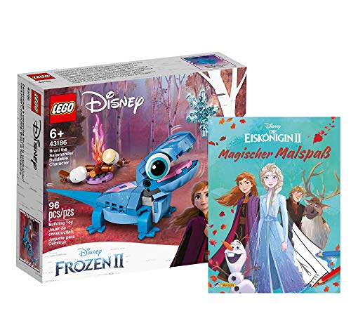 Collectix Lego Frozen Set – Disney Frozen Salamandra Bruni (43186) + Frozen 2 mágicas Diversión de pintura (tapa blanda), set de regalo a partir de 5 años