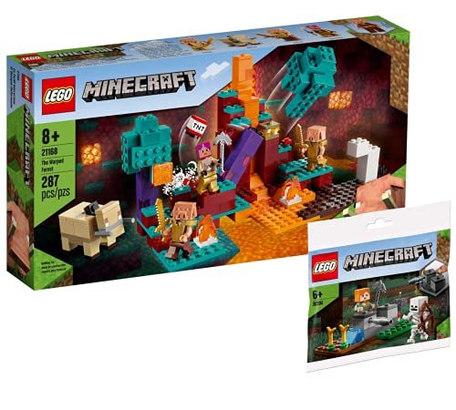 Collectix Lego Set Minecraft Der Wirrwald 21168 + Minecraft Das Nether-Duell 30331 - Juego de cartas de Lego