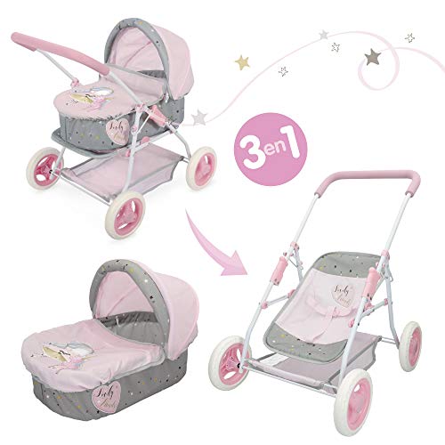 ColorBaby - Carrito de muñecas, cuco y sillita de paseo 3 en 1 lovely friends cb toys (49274)