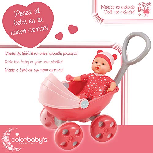 ColorBaby - Carritos para muñecas, Carrito bebe, Carro muñecas, Cochecito de muñecas, Juguete bebe, Silla bebe coche, Accesorios muñecas bebe, Carrito bebe juguetes (46532)