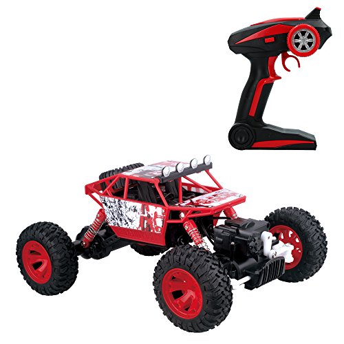 ColorBaby - Coche 4x4 teledirigido 1:18 Rock Rover, Rojo(85285)