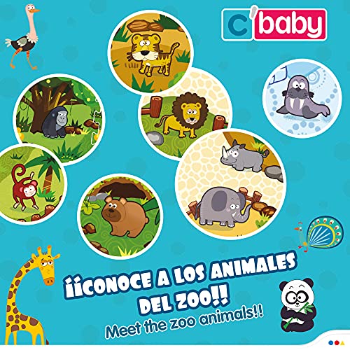 ColorBaby - Suelo puzzle bebé, 12 piezas, 32x32 cm, Alfombra zoo para niños, Puzzle alfombra bebé, + 2 meses, Alfombra goma eva, Alfombras infantiles puzle, COLORBABY (46556)